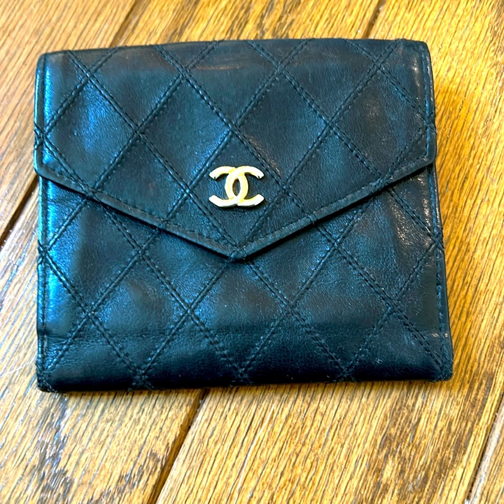 Chanel Matelasse Quilted Lambskin Compact Wallet